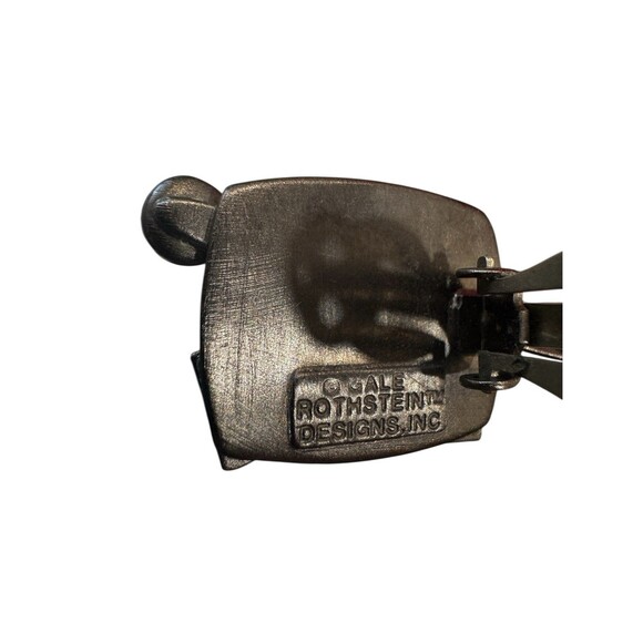 Vintage Modernist Artisan Gale Rothstein Multi Semi Precious Stone Clip Earrings - Picture 6 of 8